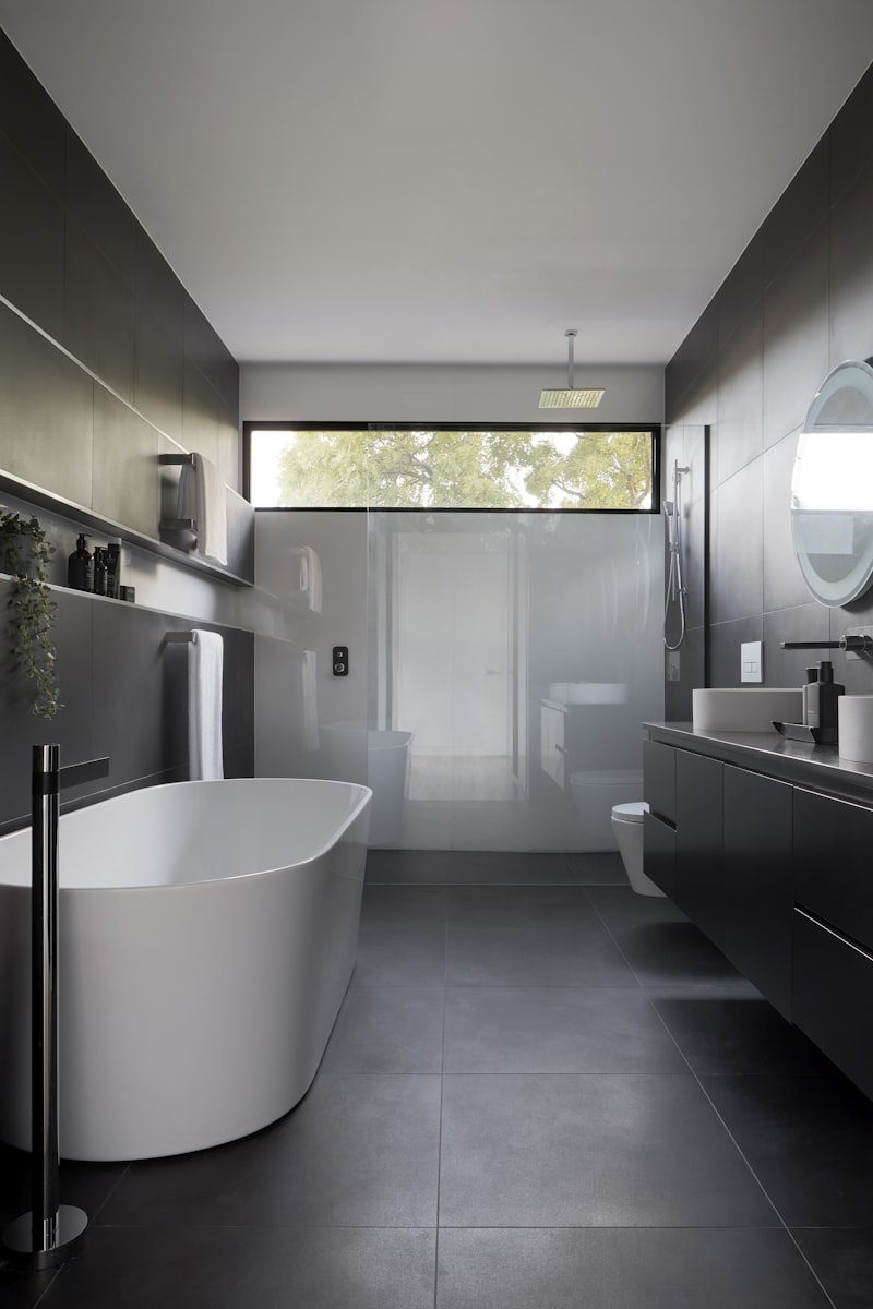 Modern bathroom plumbing